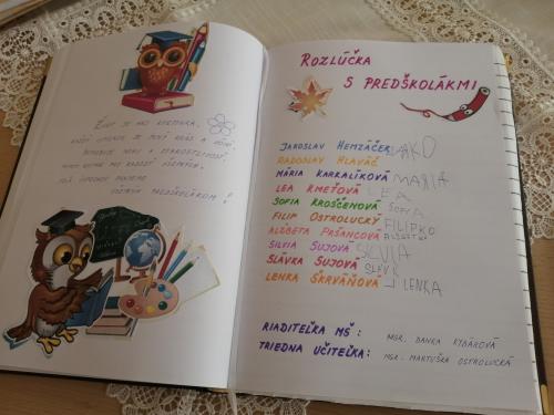 Rozlúčka s predškolákmi