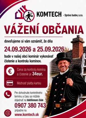 čistenie a kontrola komínov